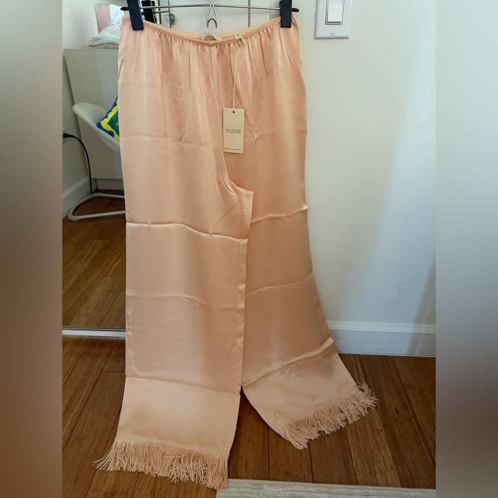 Doen Lavon Fringe Pant in Peach Sorbet - Picture 3 of 5